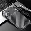 Techsuit - CarbonFiber szilikon tok - iPhone 16 Plus - Fekete