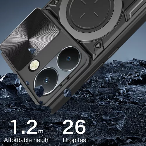 Techsuit - CamGuard Pro tok ütésálló tok - Honor 200 - Fekete