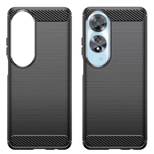 Techsuit - Carbon szilikon tok - Oppo A60 4G - Fekete