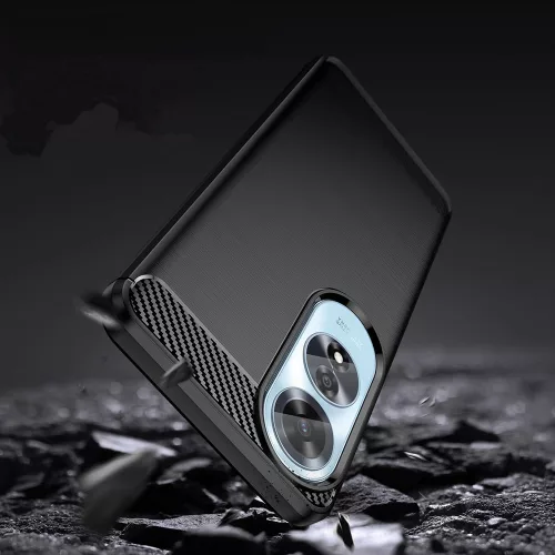 Techsuit - Carbon szilikon tok - Oppo A60 4G - Fekete