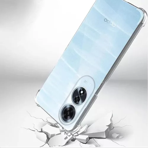 Techsuit - Shockproof Átlátszó Ütésálló Szilikon tok - Oppo A60 4G - Átlátszó