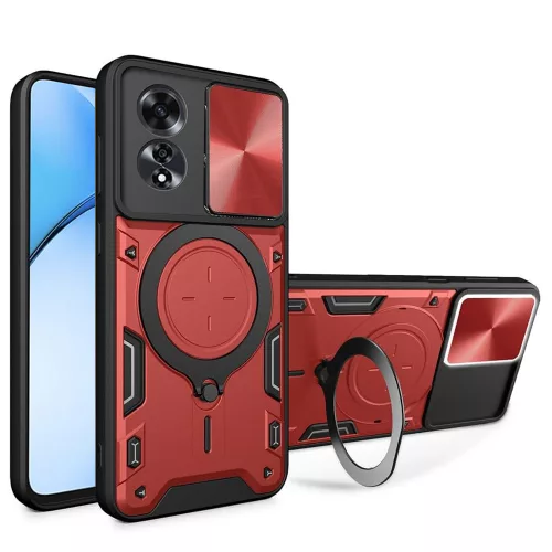 Techsuit - CamGuard Pro tok ütésálló tok - Oppo A60 4G - Piros