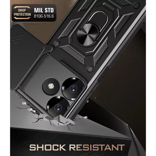 Techsuit - CamShield ütésálló tok - Xiaomi Redmi 13 / Poco M6 4G - Fekete