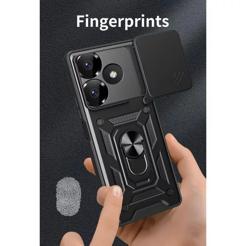 Techsuit - CamShield ütésálló tok - Xiaomi Redmi 13 / Poco M6 4G - Fekete