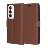 Techsuit - Leather Folio kinyitható tok - Oppo Reno12 - Barna