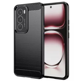 Techsuit - Carbon szilikon tok - Oppo Reno12 Pro - Fekete