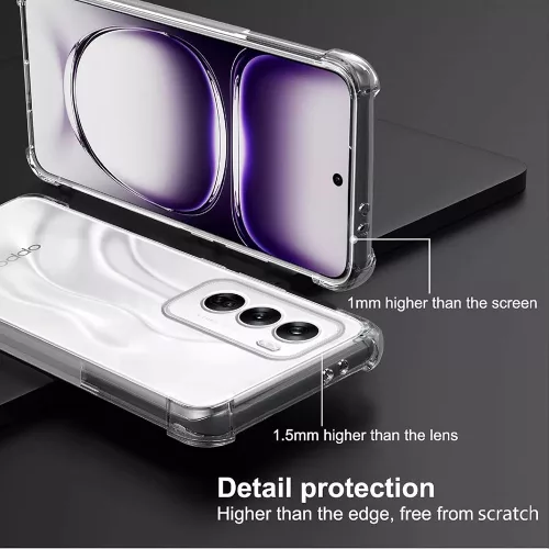 Techsuit - Shockproof Átlátszó Ütésálló Szilikon tok - Oppo Reno12 - Átlátszó