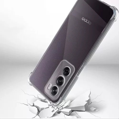 Techsuit - Shockproof Átlátszó Ütésálló Szilikon tok - Oppo Reno12 Pro - Átlátszó