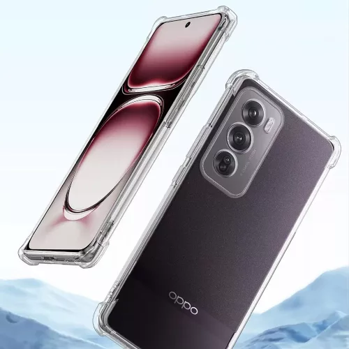 Techsuit - Shockproof Átlátszó Ütésálló Szilikon tok - Oppo Reno12 Pro - Átlátszó