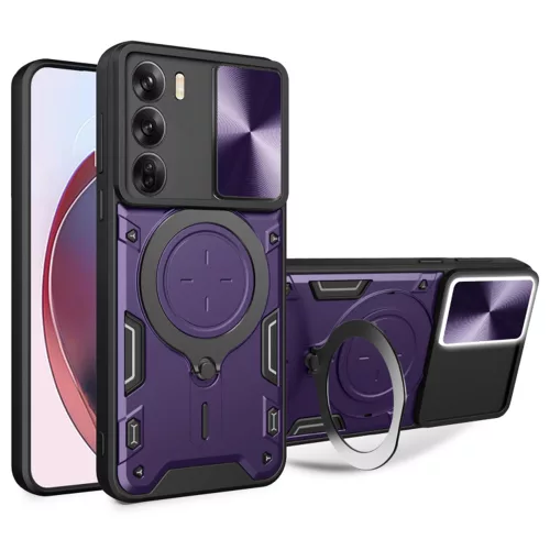 Techsuit - CamGuard Pro tok ütésálló tok - Oppo Reno12 - Lila