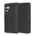 Techsuit - Leather Folio kinyitható tok - Samsung Galaxy S24 FE - Fekete