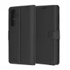 Techsuit - Leather Folio kinyitható tok - Samsung Galaxy S24 FE - Fekete