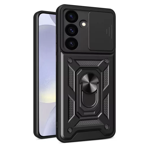 Techsuit - CamShield ütésálló tok - Samsung Galaxy S24 FE - Fekete