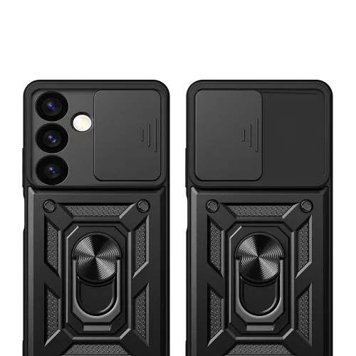 Techsuit - CamShield ütésálló tok - Samsung Galaxy S24 FE - Fekete