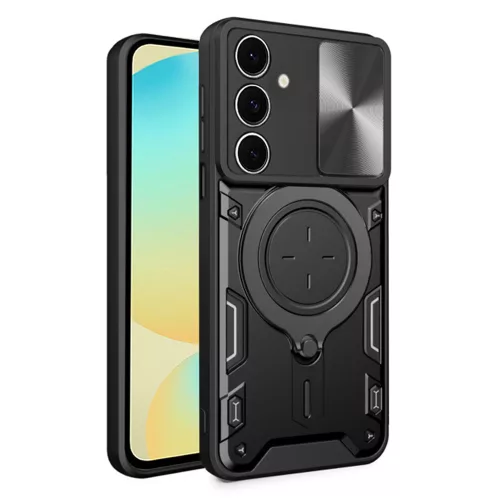 Techsuit - CamGuard Pro tok ütésálló tok - Samsung Galaxy S24 FE - Fekete