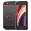TechSuit - Carbon szilikon tok - iPhone SE 2, SE 2020 / iPhone SE 3, SE 2022 - Fekete