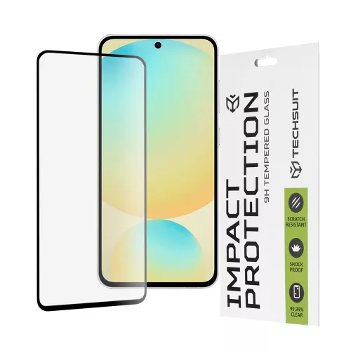 Techsuit - 111D Full Cover / Full Glue üvegfólia - Samsung Galaxy S24 FE - Fekete széllel