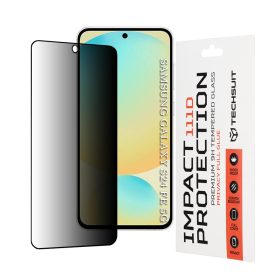   Techsuit - 111D Privacy betekintésgátló üvegfólia - Samsung Galaxy S24 FE - Fekete