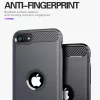 TechSuit - Carbon szilikon tok - iPhone SE 2, SE 2020 / iPhone SE 3, SE 2022 - Fekete