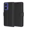 Techsuit - Leather Folio kinyitható tok - Motorola Moto G85 - Fekete