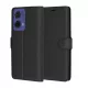 Techsuit - Leather Folio kinyitható tok - Motorola Moto G85 - Fekete