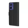 Techsuit - Leather Folio kinyitható tok - Motorola Moto G85 - Fekete