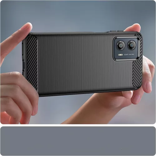 Techsuit - Carbon szilikon tok - Motorola Moto G85 - Fekete