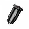 Baseus - Car Charger Square Metal Series (CCALL-DS01) - 2x USB, Quick Charge 3.0, SCP, AFC, 30W - Black
