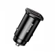 Baseus - Car Charger Square Metal Series (CCALL-DS01) - 2x USB, Quick Charge 3.0, SCP, AFC, 30W - Black