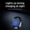 Baseus - Car Charger Square Metal Series (CCALL-DS01) - 2x USB, Quick Charge 3.0, SCP, AFC, 30W - Black