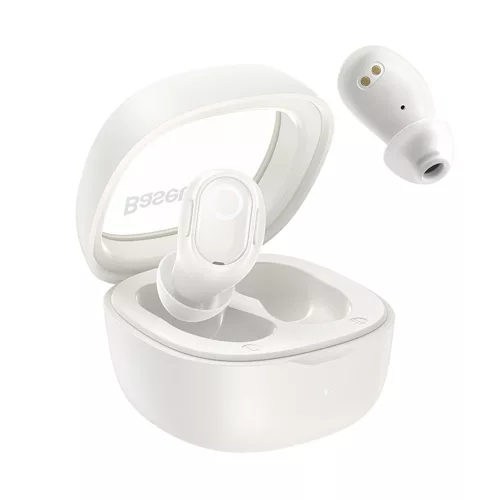 Baseus - Bowie WM02 vezeték nélküli fülhallgató (NGTW370202) - Bluetooth 5.3, TWS, fülbe helyezhető, mikrofonnal - krémfehér