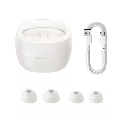Baseus - Bowie WM02 vezeték nélküli fülhallgató (NGTW370202) - Bluetooth 5.3, TWS, fülbe helyezhető, mikrofonnal - krémfehér
