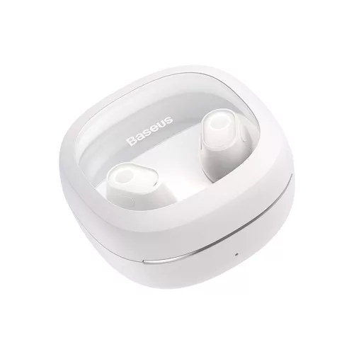 Baseus - Vezeték nélküli fülhallgató WM02+ (NGTW370302) - Valódi vezeték nélküli sztereó, Bluetooth V5.3, okoskijelző - krémfehér