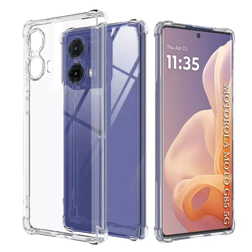 Techsuit - Shockproof Átlátszó Ütésálló Szilikon tok - Motorola Moto G85 - Átlátszó