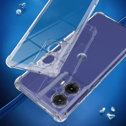 Techsuit - Shockproof Átlátszó Ütésálló Szilikon tok - Motorola Moto G85 - Átlátszó