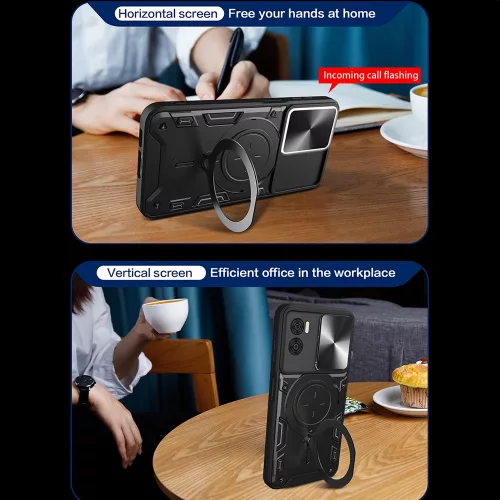 Techsuit - CamGuard Pro tok ütésálló tok - Motorola Moto G85 - Fekete