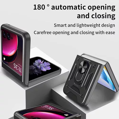 Techsuit - CamShield ütésálló tok - Motorola Razr 50 / Razr 60 - Fekete