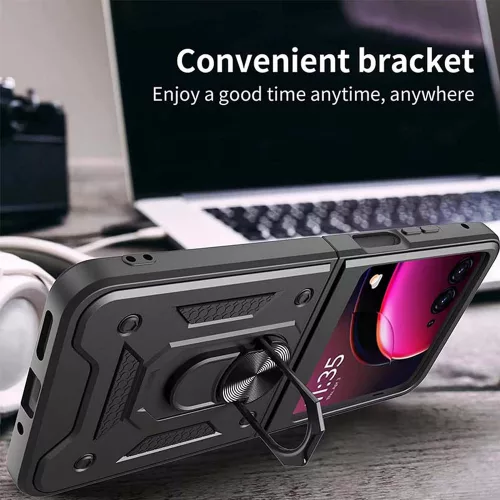 Techsuit - CamShield ütésálló tok - Motorola Razr 50 / Razr 60 - Fekete