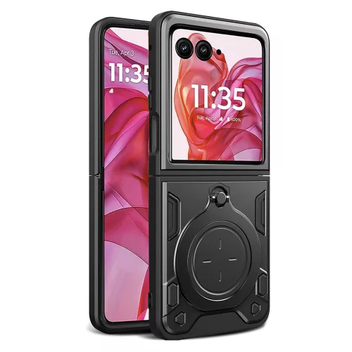 Techsuit - CamGuard Pro tok ütésálló tok - Motorola Razr 50 Ultra - Fekete