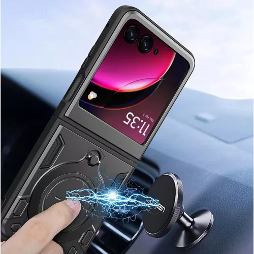 Techsuit - CamGuard Pro tok ütésálló tok - Motorola Razr 50 Ultra - Fekete