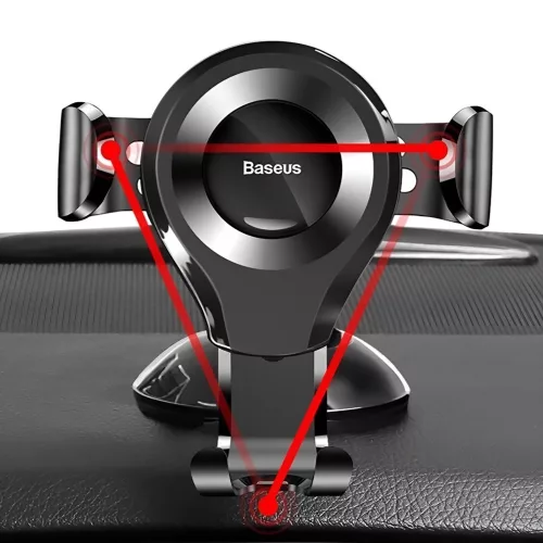 Baseus - Autós tartó Osculum (SUYL-XP01) - Grativációs karok Műszerfalra, Szélvédőre, 360° Rotating, Tapadókorong - Black