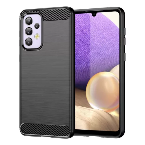 Techsuit - Carbon szilikon tok - Samsung Galaxy A32 5G - Fekete