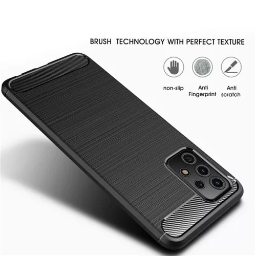 Techsuit - Carbon szilikon tok - Samsung Galaxy A32 5G - Fekete