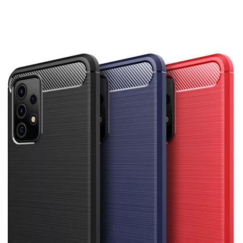 Techsuit - Carbon szilikon tok - Samsung Galaxy A32 5G - Fekete