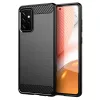 Techsuit - Carbon szilikon tok - Samsung Galaxy A72 4G / A72 5G - Fekete