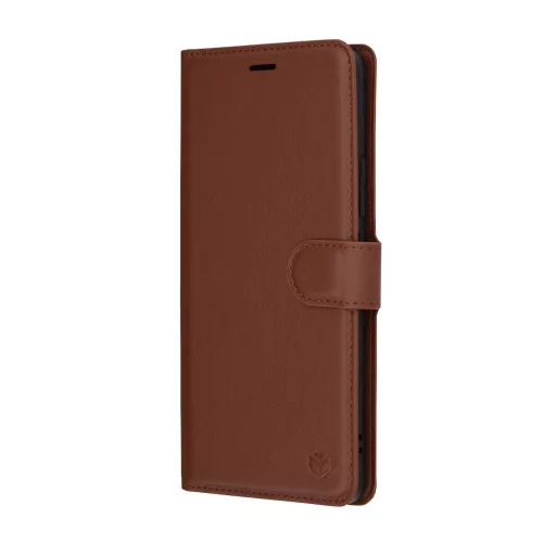 Techsuit - Leather Folio kinyitható tok - Realme  GT 6 / GT 6T - Barna