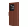 Techsuit - Leather Folio kinyitható tok - Realme  GT 6 / GT 6T - Barna