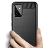 Techsuit - Carbon szilikon tok - Samsung Galaxy A72 4G / A72 5G - Fekete