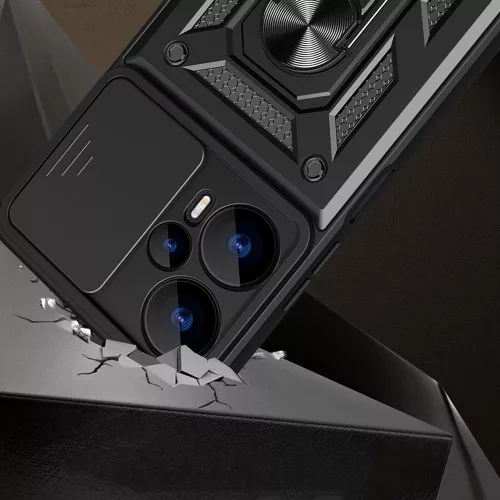 Techsuit - CamShield ütésálló tok - Realme GT 6 / GT 6T - Fekete