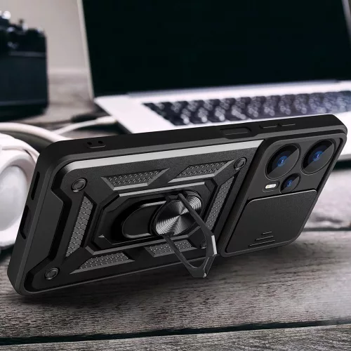 Techsuit - CamShield ütésálló tok - Realme GT 6 / GT 6T - Fekete